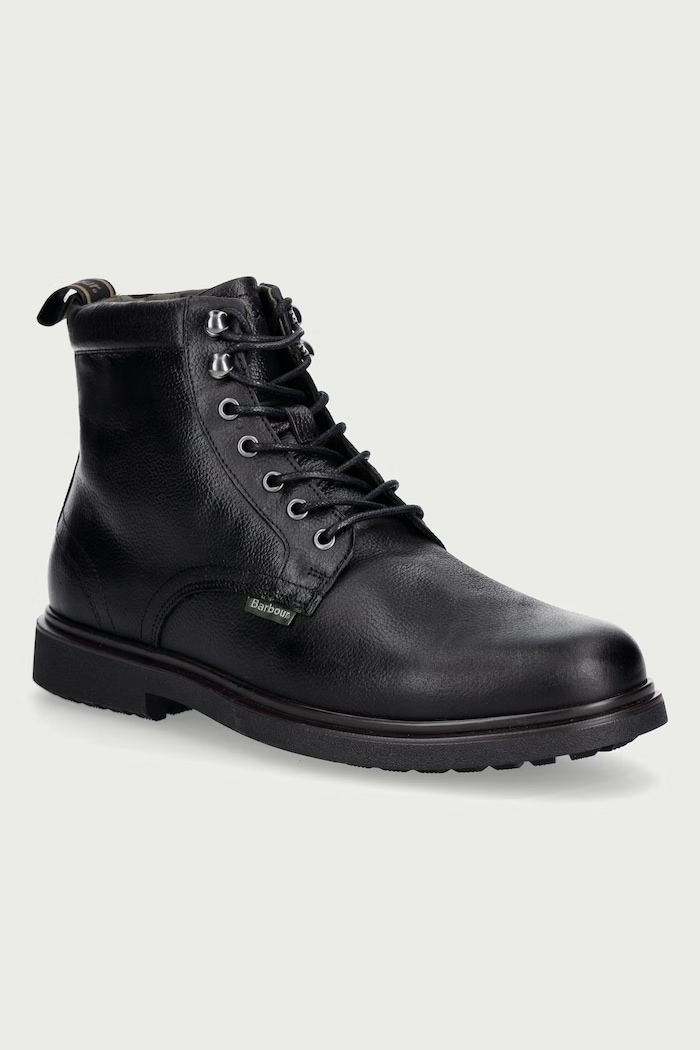 Barbour Μποτάκια Ανδρικά δερμάτινα Bellister μαύρο MFO0847BK52