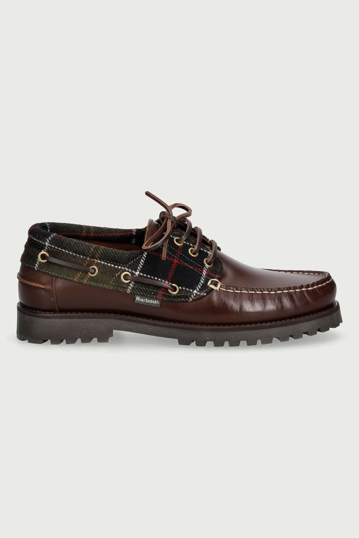 Barbour Mokasinke za muškarce od kože Deck MFO0795BR74 smeđa AW26