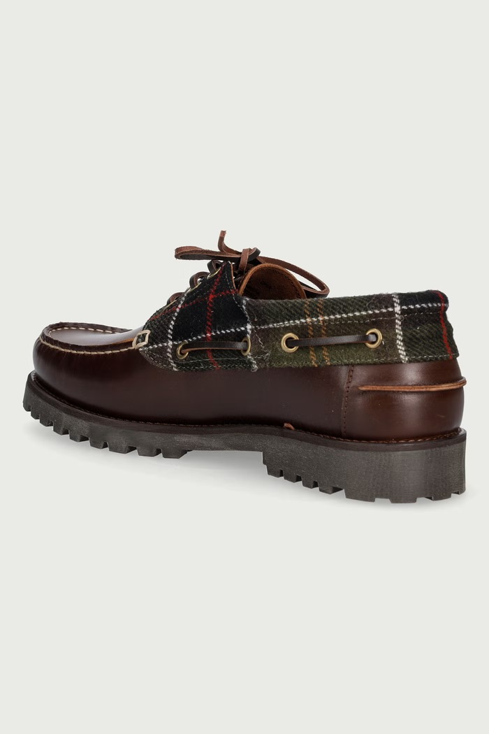 Obuća Barbour Mokasinke za muškarce od kože Deck MFO0795BR74 smeđa