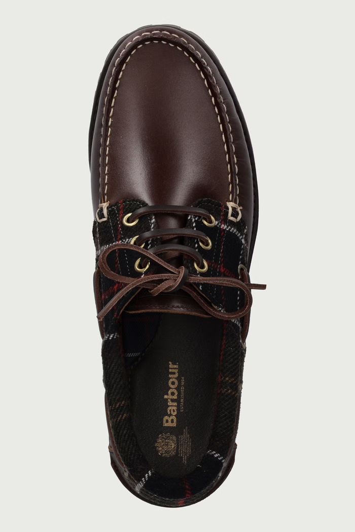 Mokasinke za muškarce od kože Deck Barbour MFO0795BR74 smeđa