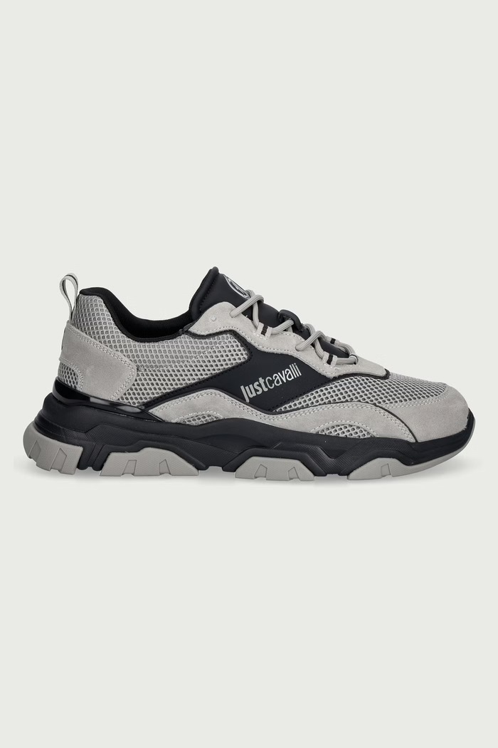Just Cavalli Sneakersy męskie 81QA3SH1ZPC41827 szary AW26