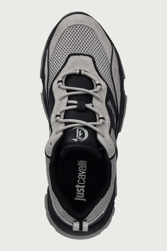 Sneakersy męskie Just Cavalli 81QA3SH1ZPC41827 szary