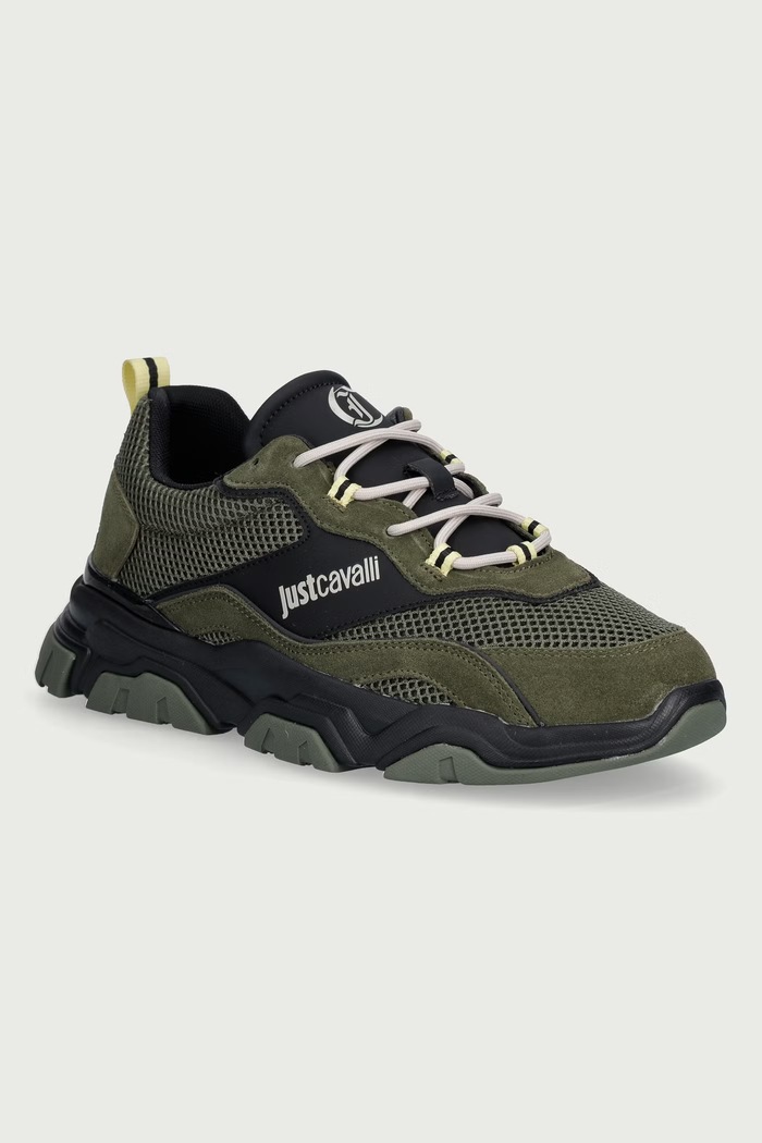 Just Cavalli Sneakersy męskie zielony 81QA3SH1ZPC41105