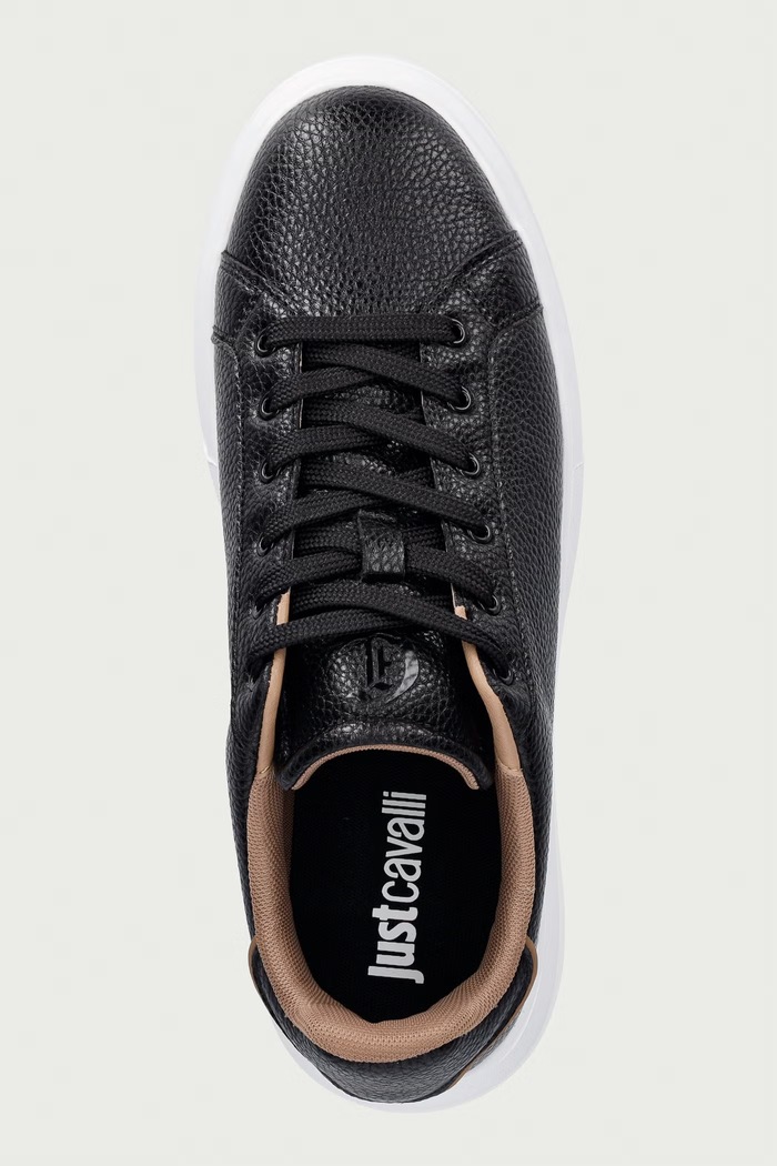 Just Cavalli sneakersy męskie skórzane czarny 81QA3SBCZPC35899