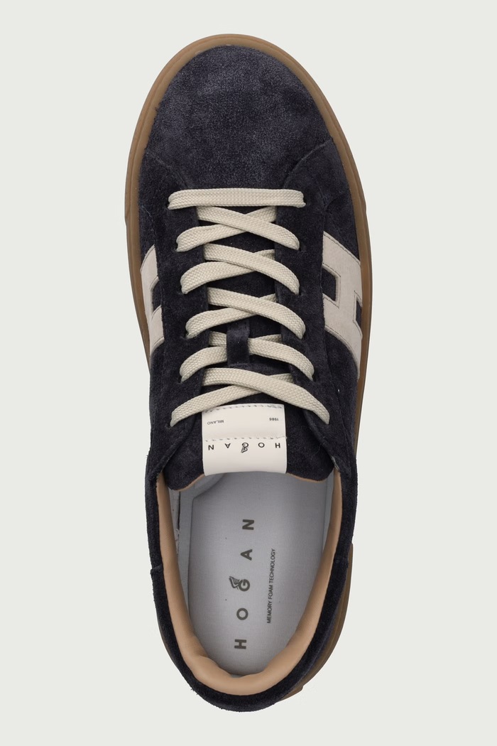H705 Allacciato H sneakers pánske semišové Hogan HXM7050GF10UHT0FDC modrá