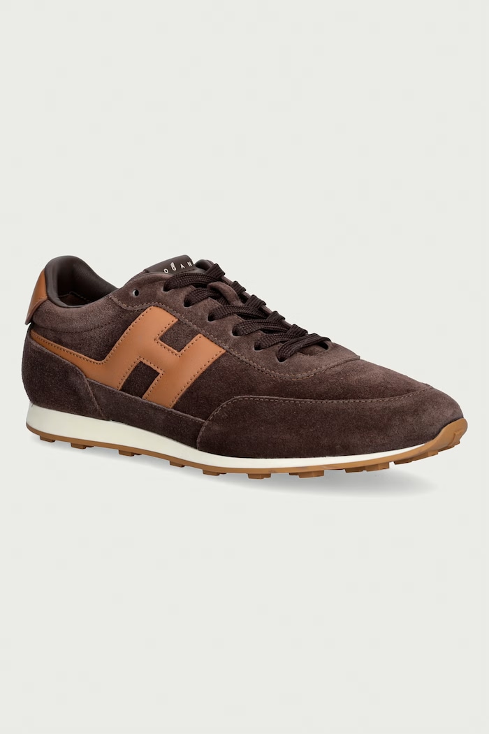 Hogan H699 Allacciato H sneakers pánske semišové hnedá HXM6990GA00UHO0FDK
