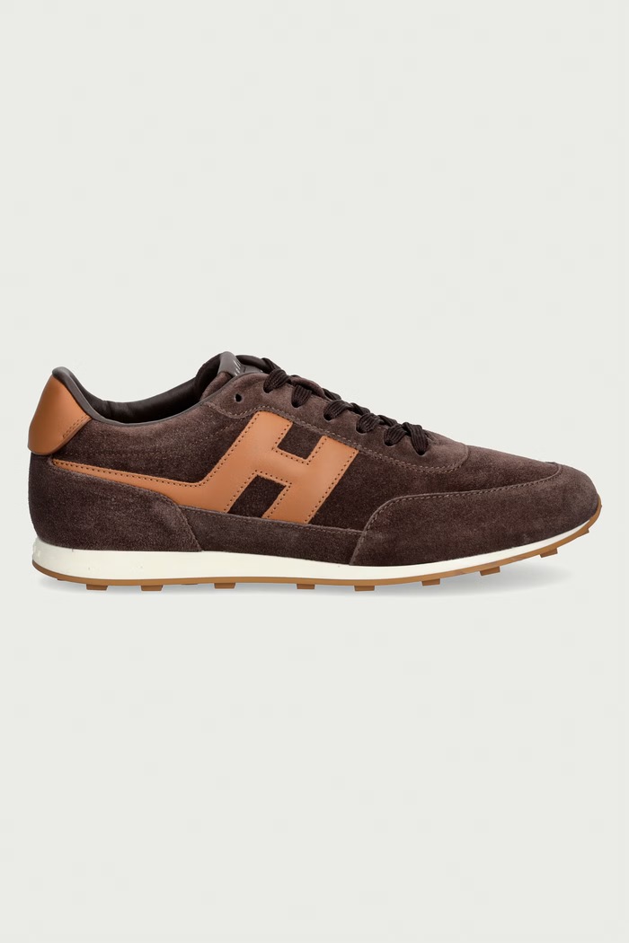 Hogan H699 Allacciato H sneakers pánske semišové HXM6990GA00UHO0FDK hnedá AW26