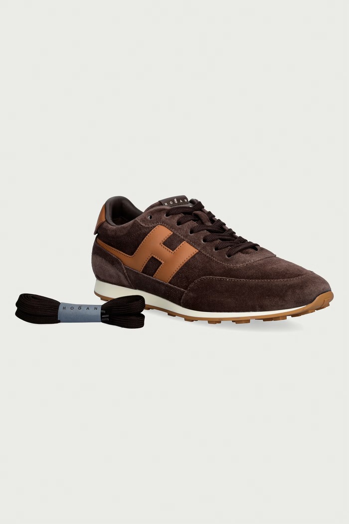 H699 Allacciato H sneakers pánske semišové Hogan HXM6990GA00UHO0FDK hnedá