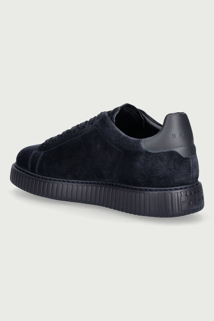 Obuwie Hogan H677 Allacc H Fori sneakersy męskie zamszowe HXM6770GF5FUHOU805 granatowy