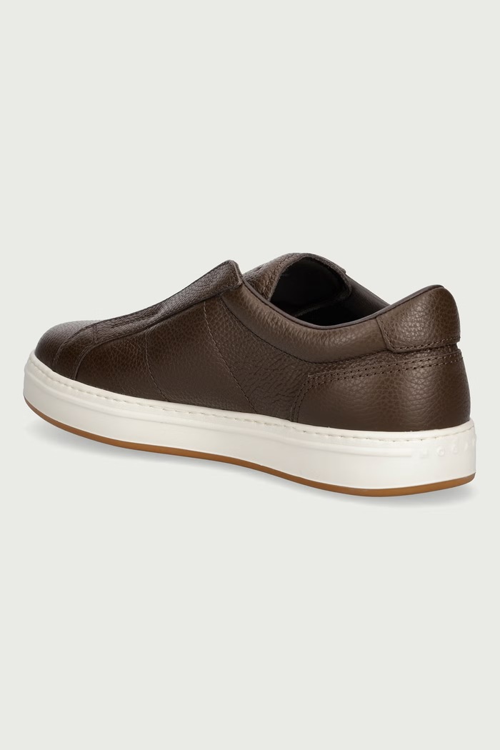 Obuv Hogan H668 Slip On sneakers pánske kožené HXM6680FW60UTIS616 hnedá