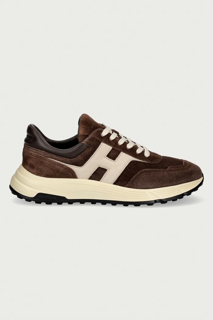 Hogan Hyperlight Allacciato H sneakers pánske kožené HXM5630FR30S9G739T hnedá AW26