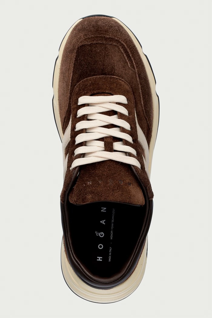 Hyperlight Allacciato H sneakers pánske kožené Hogan HXM5630FR30S9G739T hnedá
