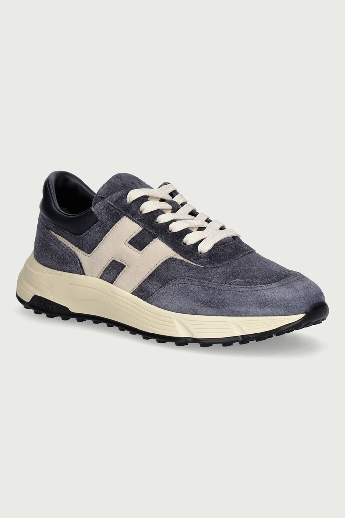 Hogan Hyperlight Allacciato H sneakers boty pánské semišové námořnická modř HXM5630FR30S9G0FAB