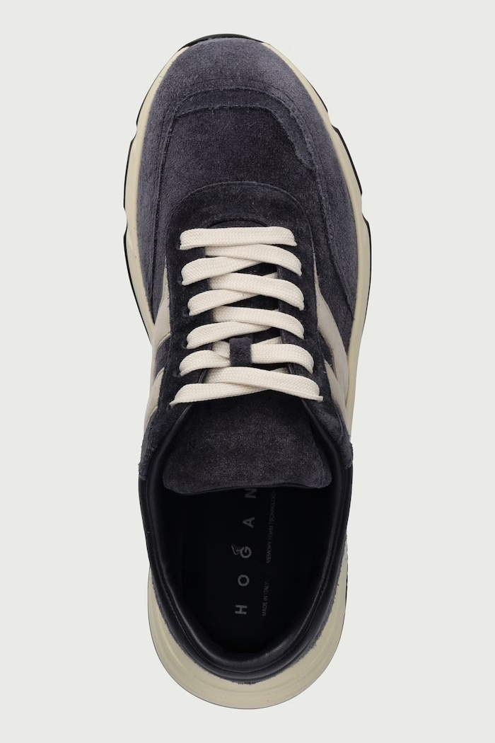 Hyperlight Allacciato H sneakers boty pánské semišové Hogan HXM5630FR30S9G0FAB námořnická modř
