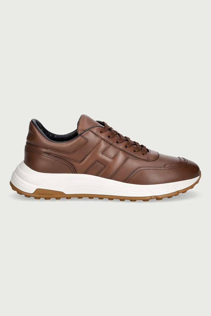 Hogan Hyperlight Allacciato H sneakers pánske kožené HXM5630FR30QTUS013 hnedá AW26