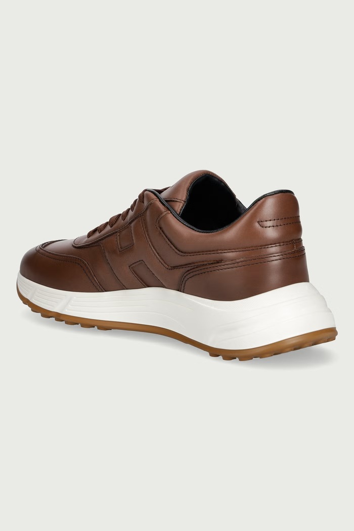 Obuv Hogan Hyperlight Allacciato H sneakers pánske kožené HXM5630FR30QTUS013 hnedá
