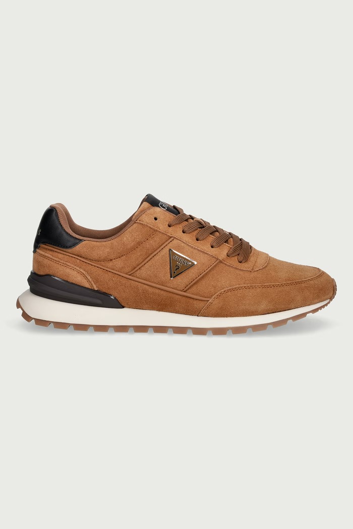 Guess REXLOR tenisice za muškarce od brušene kože FMFREX.ELE12.BROWN smeđa AW26