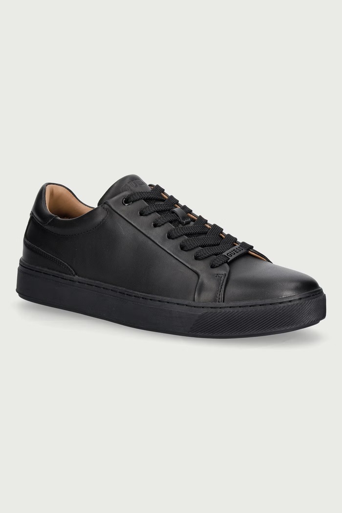 Guess IVANO tenisice za muškarce od kože crna FMFIVA.LEA12.BLACK