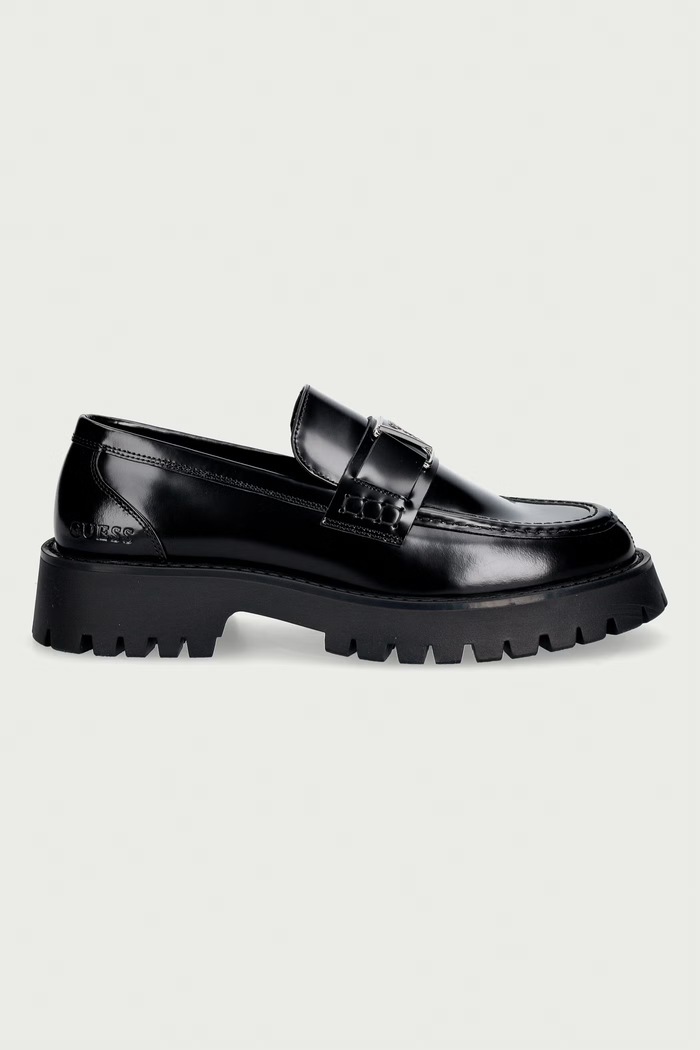 Guess μοκασίνια Ανδρικά δερμάτινα GORIZIA IV FMFGOR.LEA14.BLACK μαύρο AW26