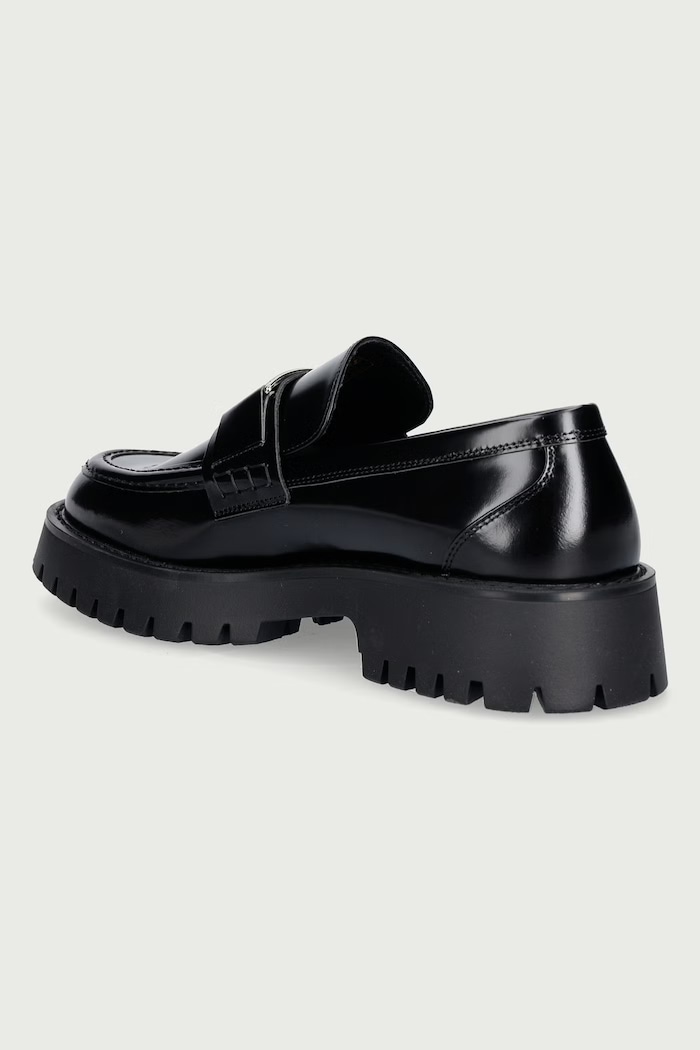Obuwie Guess Mokasyny męskie skórzane GORIZIA IV FMFGOR.LEA14.BLACK czarny