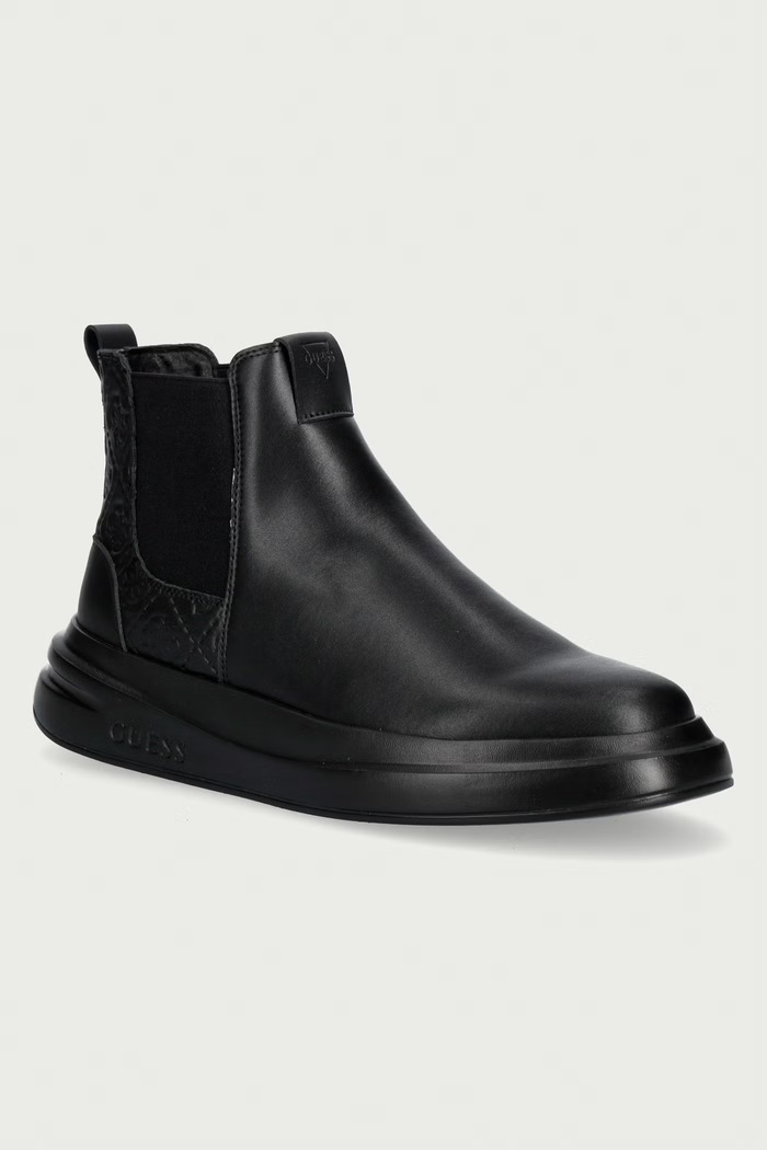 Guess Ghete scurte pentru bărbați EMYL negru FMFEMY.LEA10.BLACK