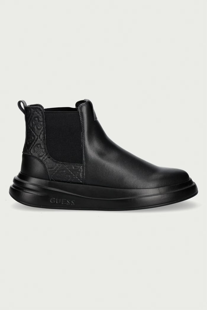 Guess Ghete scurte pentru bărbați EMYL FMFEMY.LEA10.BLACK negru AW26