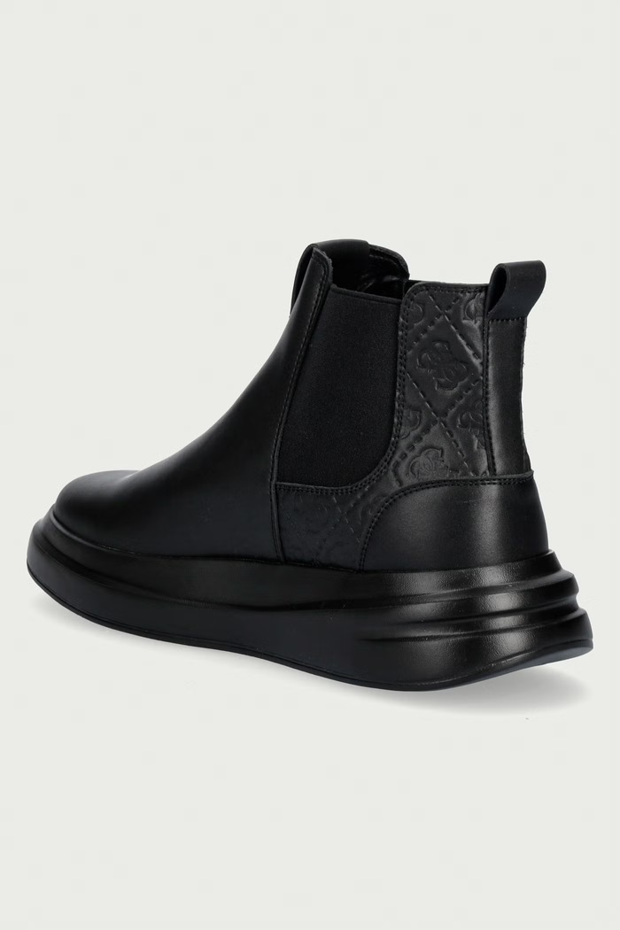 Încălțăminte Guess Ghete scurte pentru bărbați EMYL FMFEMY.LEA10.BLACK negru