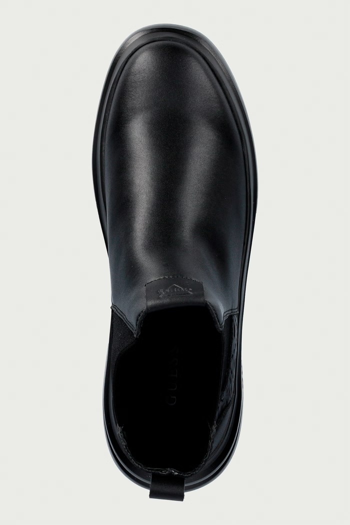 Ghete scurte pentru bărbați EMYL Guess FMFEMY.LEA10.BLACK negru