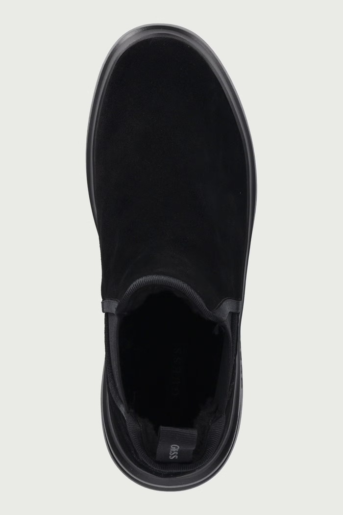 Chelsea čižmy pánske semišové ECTOR Guess FMFECT.LEA10.BLACK čierna