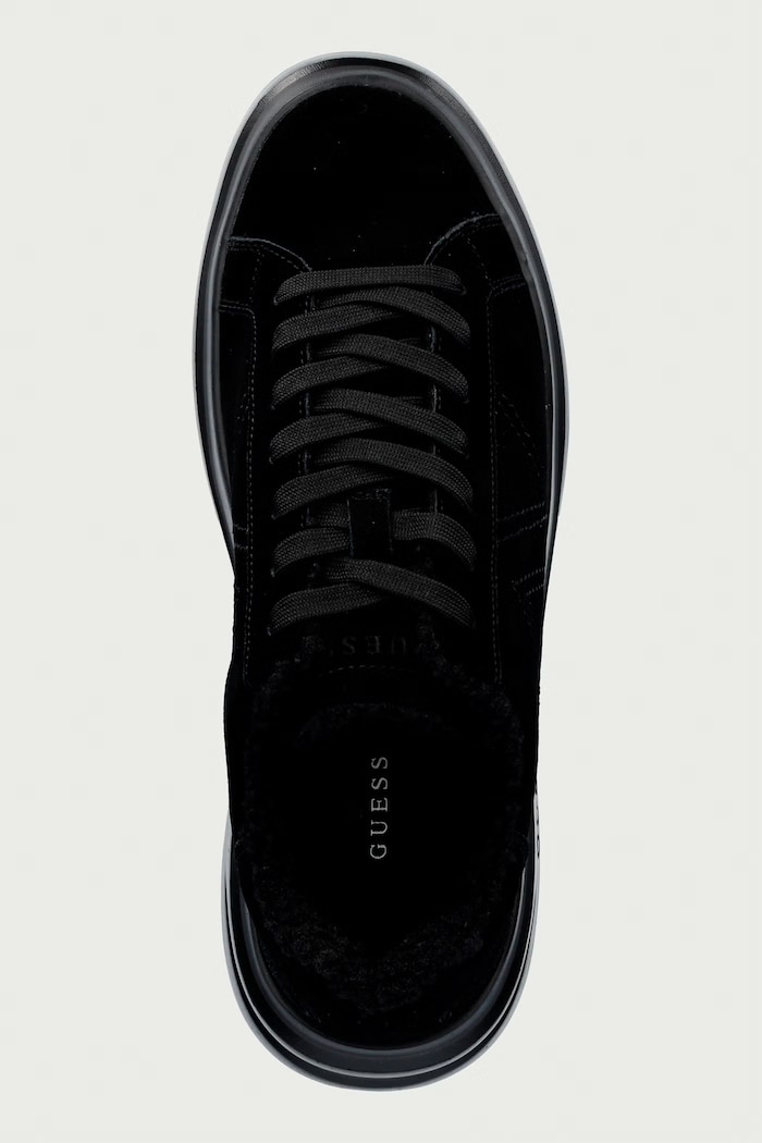 ELBA sneakers pánske semišové Guess FMFEAL.LEM12.BLACK čierna