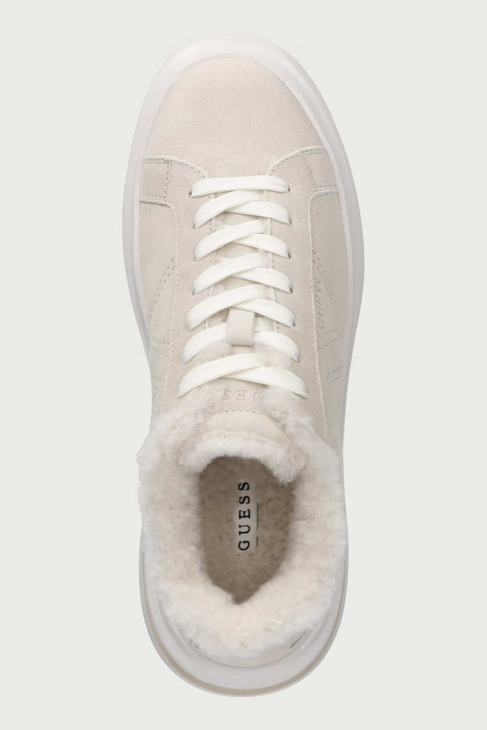 ELBA sneakers pánske semišové Guess FMFEAL.LEM12.BEIGE béžová