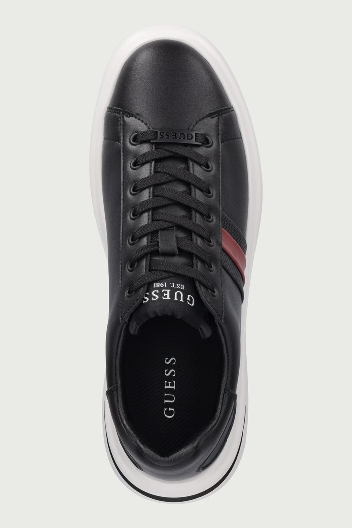 ELBA sneakers pánske Guess FMFEAL.LEA12.BLARE čierna