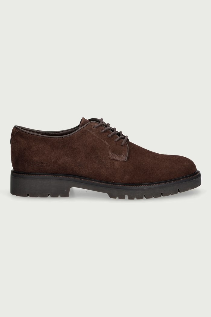 Guess Polobotky pánské semišové BRYNDON FMFBRY.LEA13.BROWN hnědá AW26