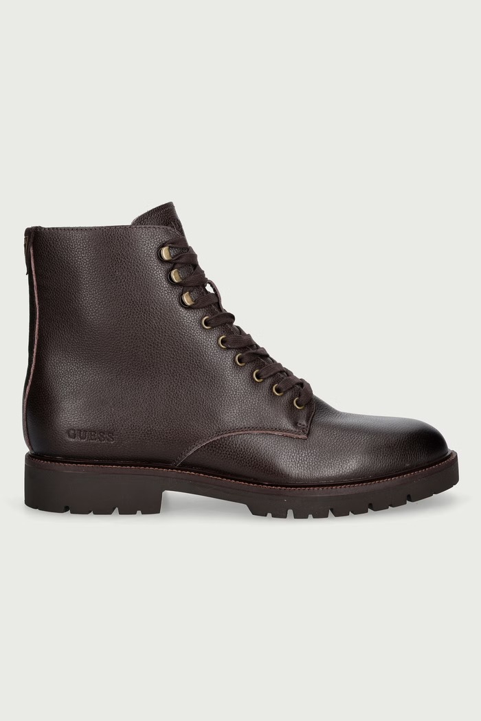 Guess Gležnjače za muškarce od kože BRAVIK FMFBRA.LEA11.DKBRO smeđa AW26