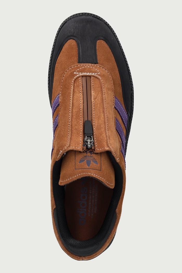 Samba Og sneakersy męskie zamszowe adidas Originals KK2334 brązowy