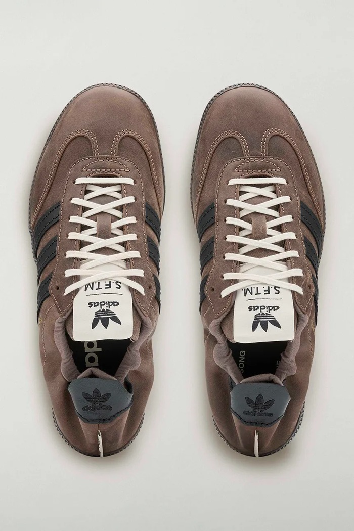 Samba Og x SFTM кросівки чоловічі шкіряні adidas Originals HP8256 коричневий