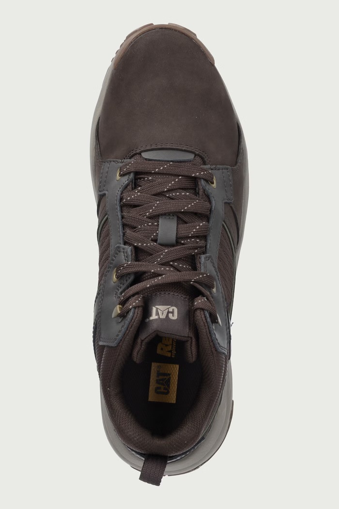 Buty męskie GRAPPLE LEATHER MID CAT Footwear P727011 brązowy