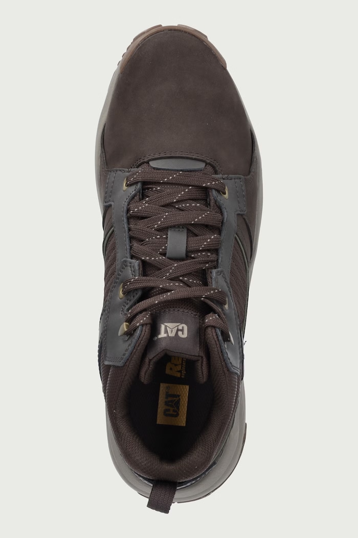 Buty męskie GRAPPLE LEATHER MID CAT Footwear P727011 brązowy
