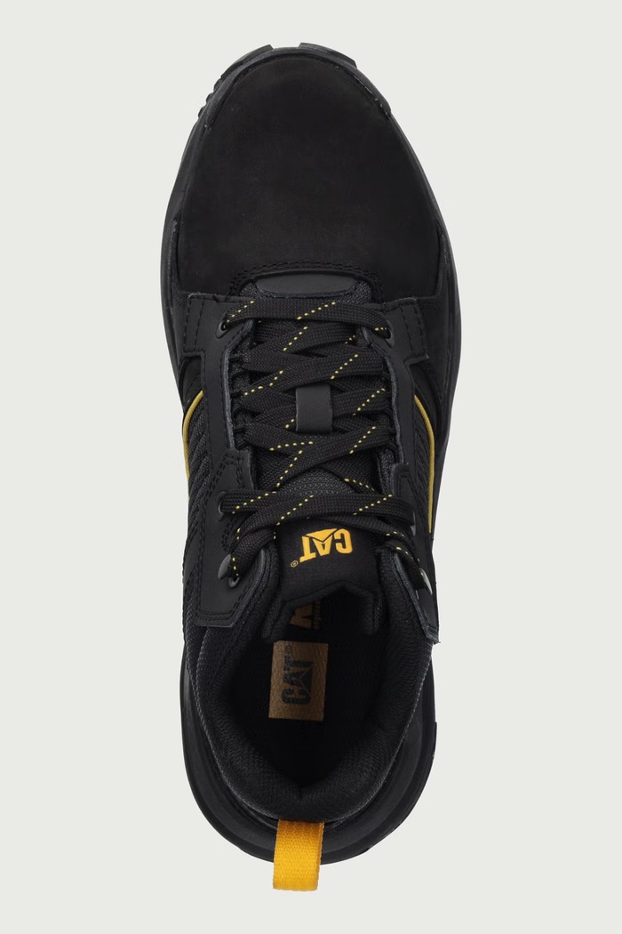 Buty męskie GRAPPLE LEATHER MID CAT Footwear P726961 czarny