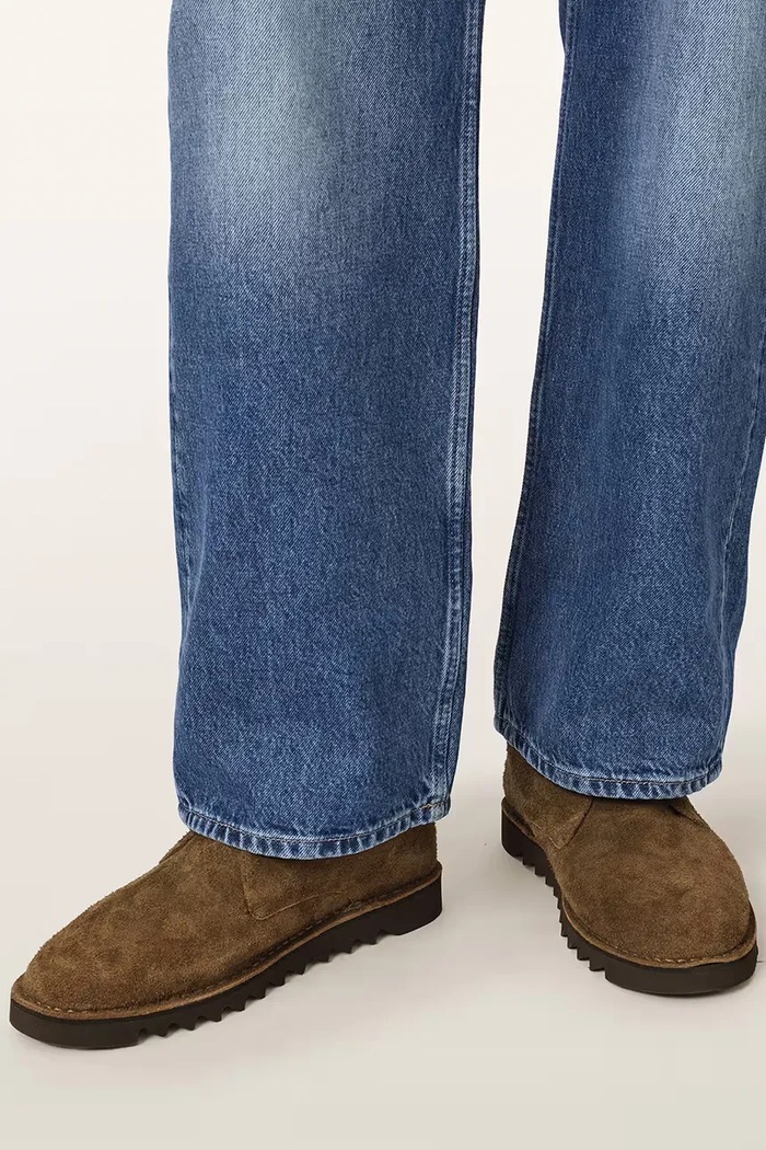 AllSaints Členkové čižmy pánske kožené Slix Chukka Boot M052FE