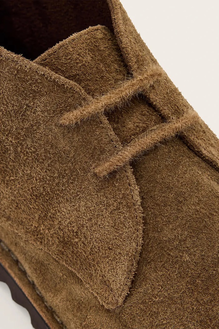 Členkové čižmy pánske kožené Slix Chukka Boot AllSaints M052FE hnedá