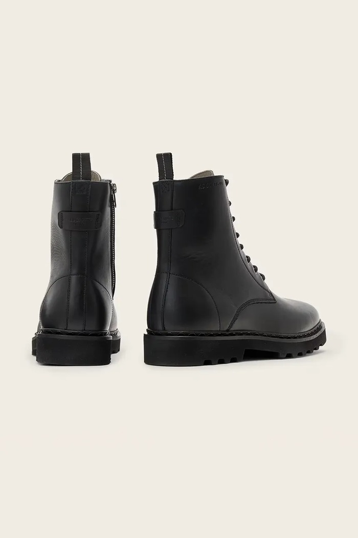Obuća AllSaints Obuća za muškarce od kože Skiff Military Boot M054FD.BLK crna