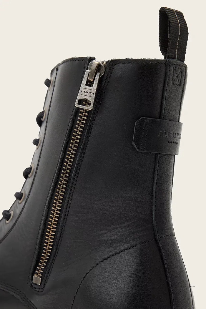 Obuća za muškarce od kože Skiff Military Boot AllSaints M054FD.BLK crna