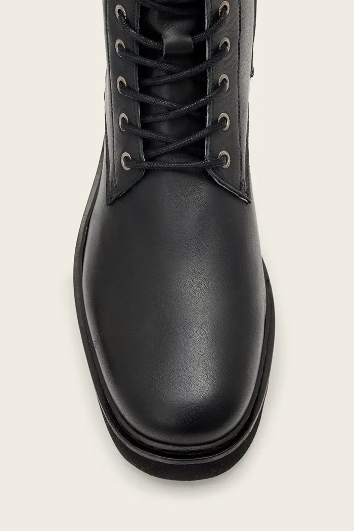 Obuća za muškarce od kože Skiff Military Boot AllSaints crna M054FD.BLK