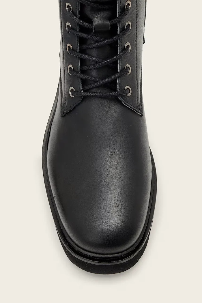 Obuća za muškarce od kože Skiff Military Boot AllSaints crna M054FD.BLK