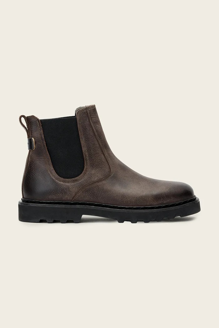AllSaints Čizme za muškarce od kože Skiff Chelsea Boot smeđa M025FD.BRN