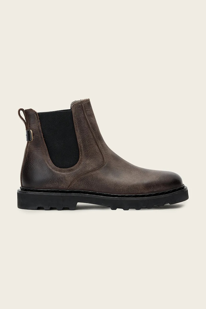 AllSaints Čizme za muškarce od kože Skiff Chelsea Boot smeđa M025FD.BRN