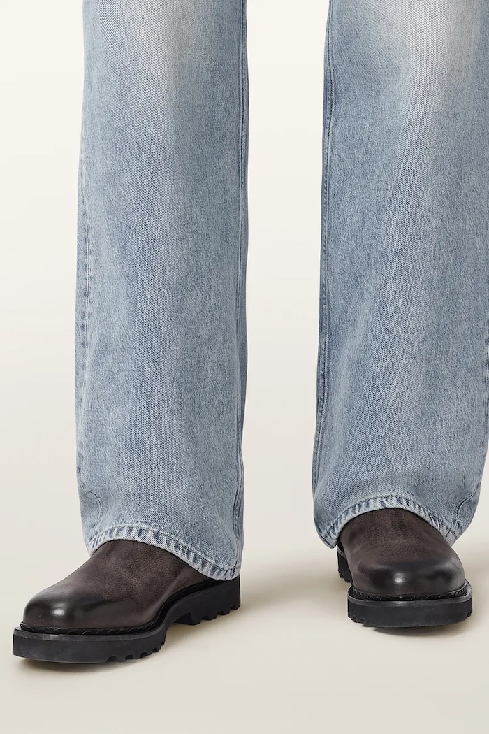 AllSaints Čizme za muškarce od kože Skiff Chelsea Boot M025FD.BRN