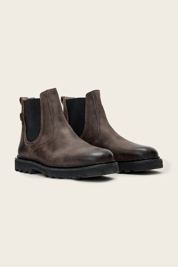 AllSaints Čizme za muškarce od kože Skiff Chelsea Boot M025FD.BRN smeđa AW26