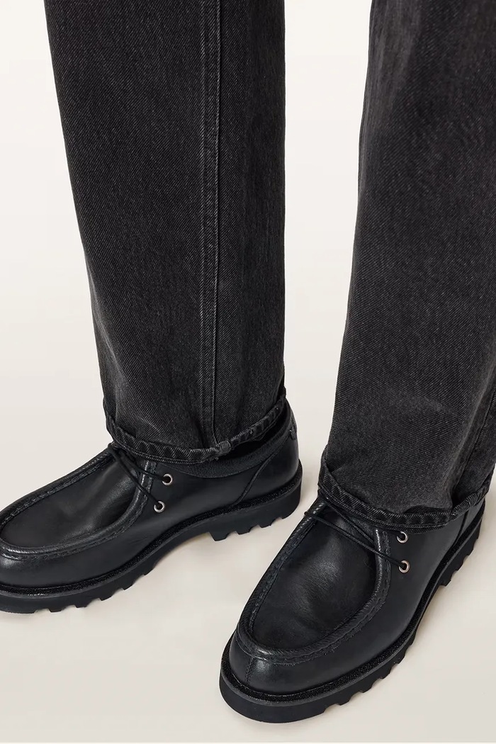 AllSaints Poltopánky pánske kožené Skiff Apron Shoe M014FE